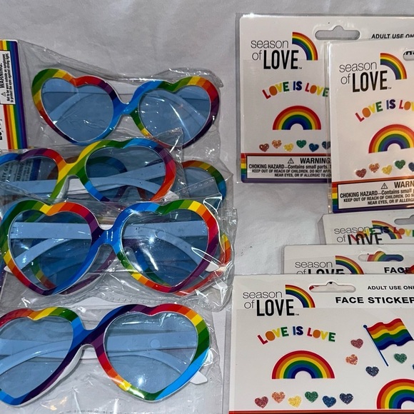 Bundle of Fun Glasses + Tattoos 🌈 NEW - Picture 3 of 4